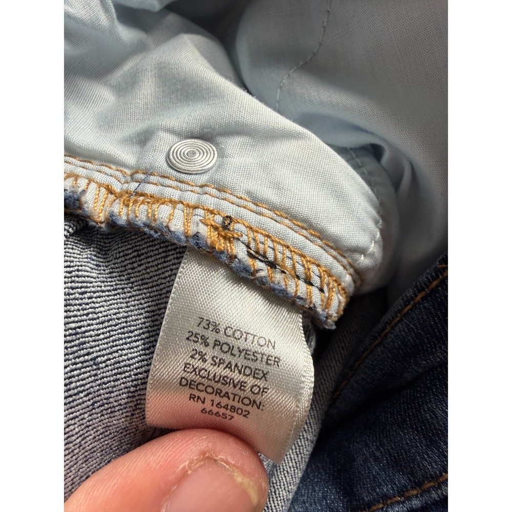 Christopher & Banks Jeans Womens 6P Petite Blue Stretch Straight Leg 27 Inseam - Picture 3 of 7